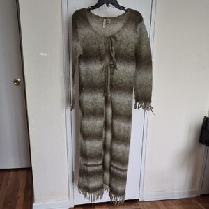 twiggy LONDON Mohair Striped Duster Cardigan with ties